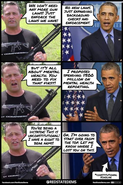 liberalsarecool:robertcmmacgregor:the futility of reasoning with someone who is slow.Gun regulations