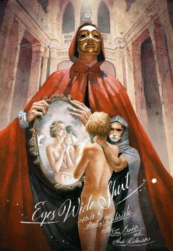 filmposters:  kogaionon:  Eyes Wide Shut  by  J.S. Rossbach  /  Facebook  /  Twitter  / Tumblr / Instagram / Store    24&quot;   x 36&quot; 7 color screen print,   signed &amp; numbered AP edition of 8. Available HERE.  1999, Stanley Kubrick