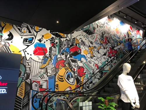 Selected Works: Foot Locker. Bao Ho. Mural/street art. 2018.Bao Ho is a self-taught artist from Hong