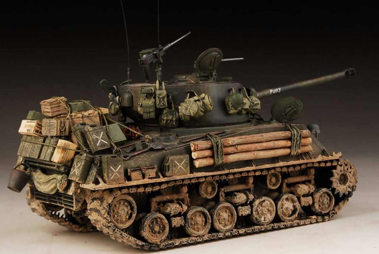 scalemodelsilike:  M4A3E8 Sherman “Easy Eight” Fury (1/35)