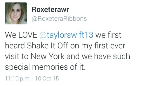 smarsh-1999:  @roseellendix & @roxeterawr lost their wedding video containing their vows and speeches because their first dance was to shake it off and now their whole video has been muted because of copyright!    @taylorswift please help them get