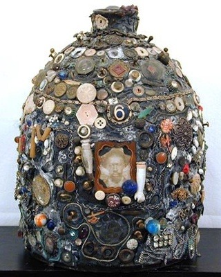 The first memory jugs were made by African Americans for grave adornments. Memory