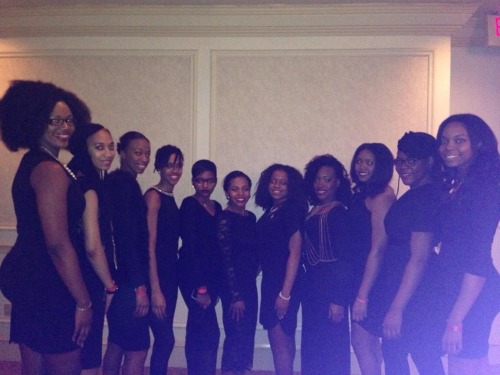 baetology:  At the keynote dinner at Yale’s Black Solidarity Conference.  These are all SHU girls and the advisor of my school’s BSU.