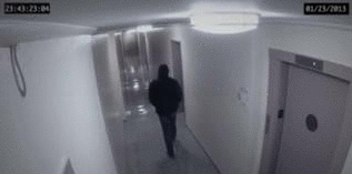 sixpenceee:  A ghost attack was captured on a security camera. A man was walking