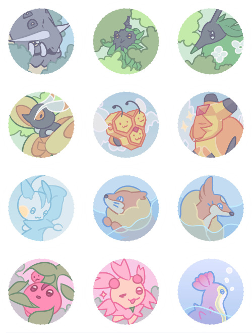 generation 4 pkmn as button designs part 2,, my most favorite gen + to finally commemorate the remak