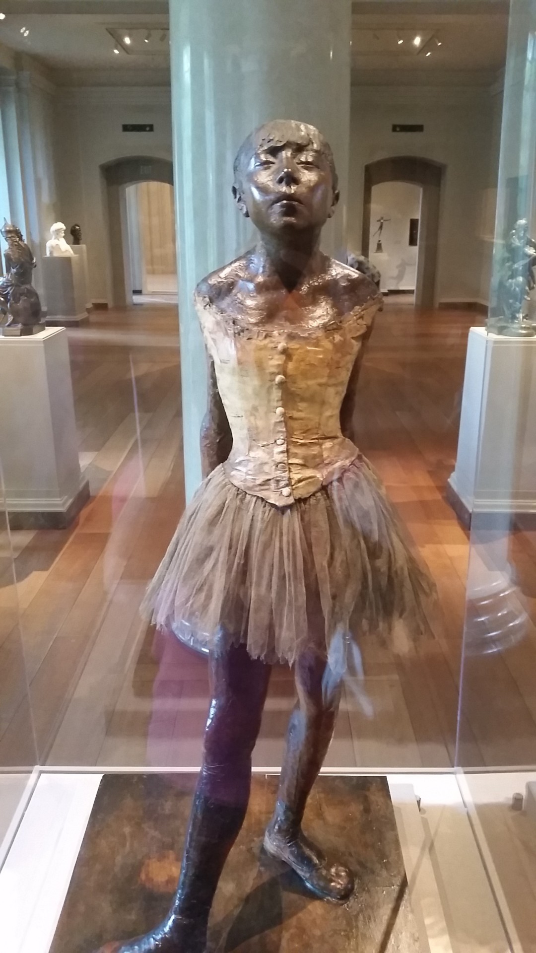 phantomonabudget:  Little Dancer, Aged Fourteen (1881, Edgar Degas)(pigmented beeswax,