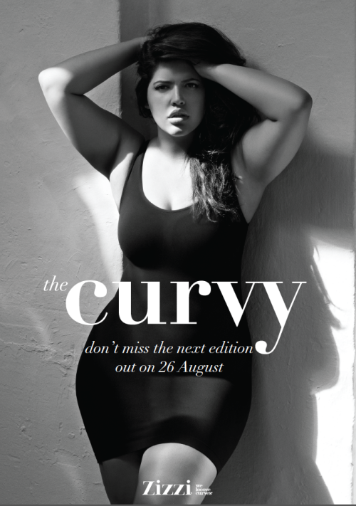curveappeal:   Denise Bidot for The Curvy Magazine, Zizzi  42 inch bust, 34 inch waist, 46 inch hips