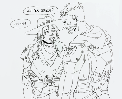 Anonymous said: jesse mccree&hellip; with a tongue piercingthis kid is out of control