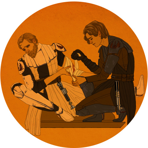 theeascetic:Anakin and Obi-Wan, in the style of Achilles and Patroclus. Because the Star Wars Preque