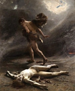hadrian6:The First Murder. 1899. Leon Bazile Perrault. French 1832-1908. oil/canvas.       http://hadrian6.tumblr.com
