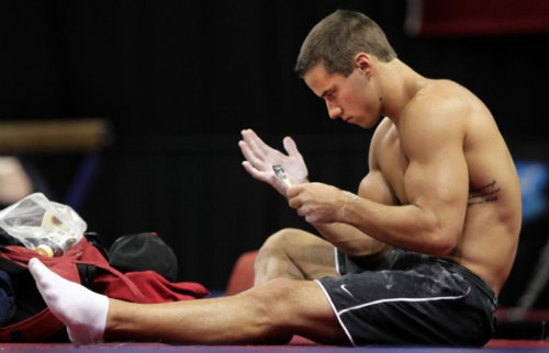 maleathletessocks:  Gymnastics. Jake Dalton.