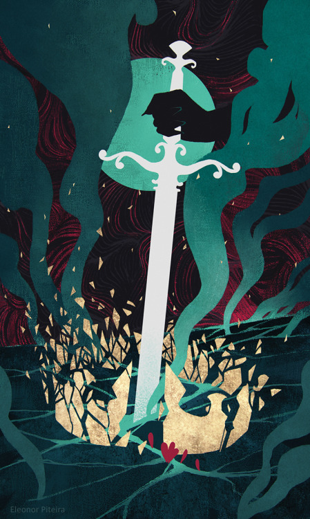 Ace of Swords (reversed) for Wyrmwood Gaming’s Corrupted TarotKickstarter here :D