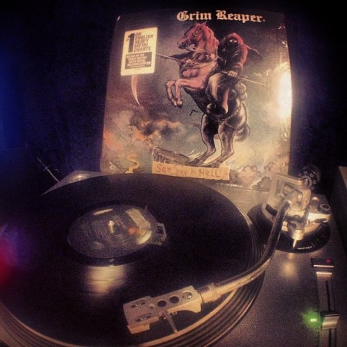 vinylpsyched:  Holy shit! Came across this oldie that I bought in 1984. #grimreaper #vinyl #records #metal #british #heavymetal #metalmulisha #metalhead #vinyljunkie #vinylcollectionpost #vintagevinyl #vinylpsyched #instametal #bestvinyl #recordcollection