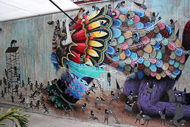 2headedsnake:  Street art by Curiot (Mexico) click images to enlarge 