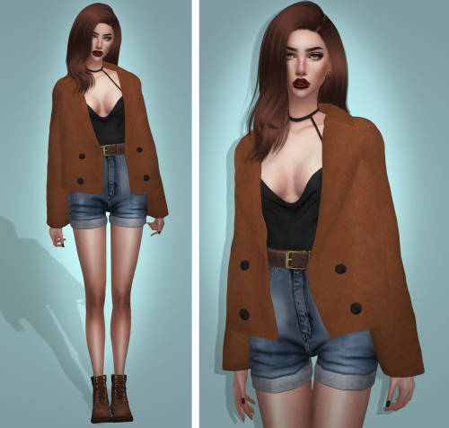 Hair - @adedarmaTop - salemShorts & Belt - @savage-simsCoat - @sims4-marigoldBoots - @madlensims