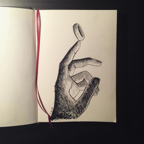 #282 #precious #intober #9 #inktober2018 #lotr #theone #ring #hand #ink #pencil #muji #doodle #drawing