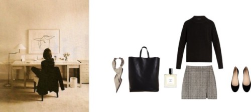 Untitled #309 by inlateautumn featuring leather tote bags ❤ liked on PolyvoreThe Row collared sweate