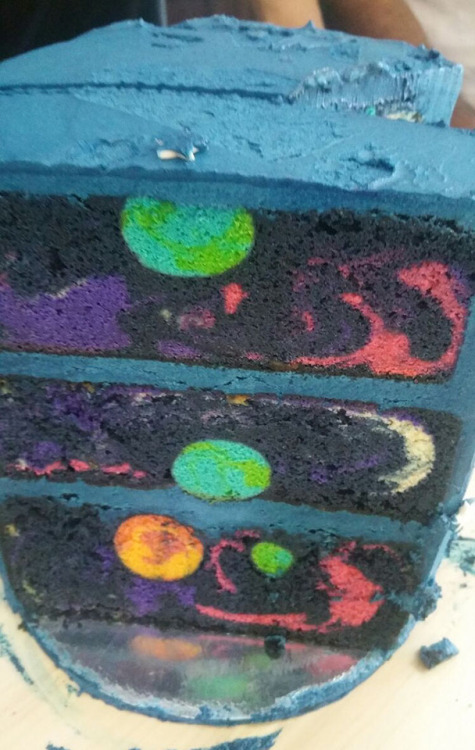 Porn foodffs: Space Cake With A Hidden Galaxy photos