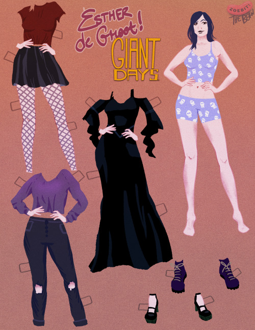 zoebit-thebean: Here’s my Esther de Groot paper doll from Giant Days!  For my sequen