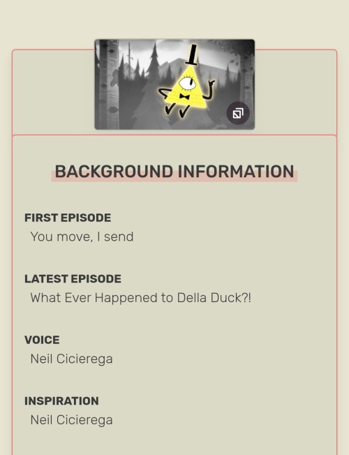STOP SOMEBODY EDITED THE BILL CIPHER PAGE ON THE GF FANDOM WIKI IM CRYING