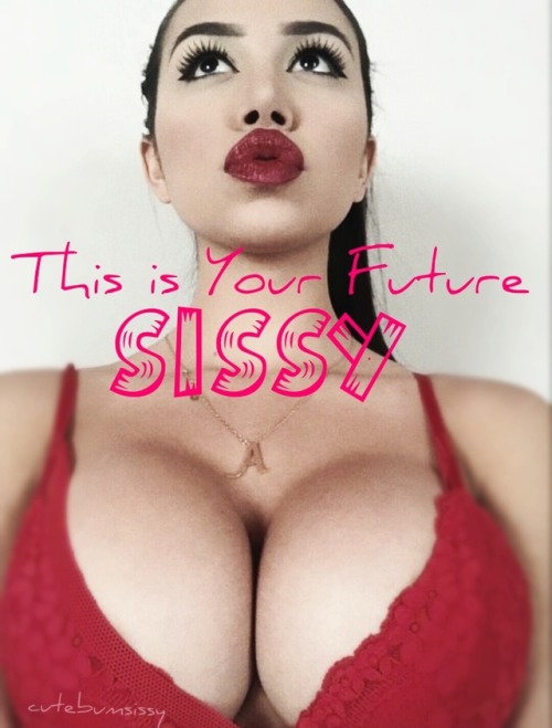 Red Lips, Fake Tits.Sissy Captions Daily