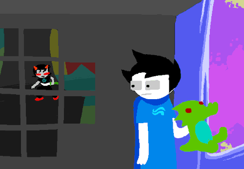 princessharumi:  The Password this time was “Framed”  The instructions said to rescue the Witness before he is murdered.  In this case it was just a Scalemate  But why could this be so significant? Who else in Homestuck was a witness to a murder who