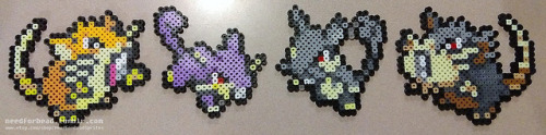 Pokemon:   Rattata Evolution LinePokemon is managed by The Pokemon Company.Find more Pokemon perler 