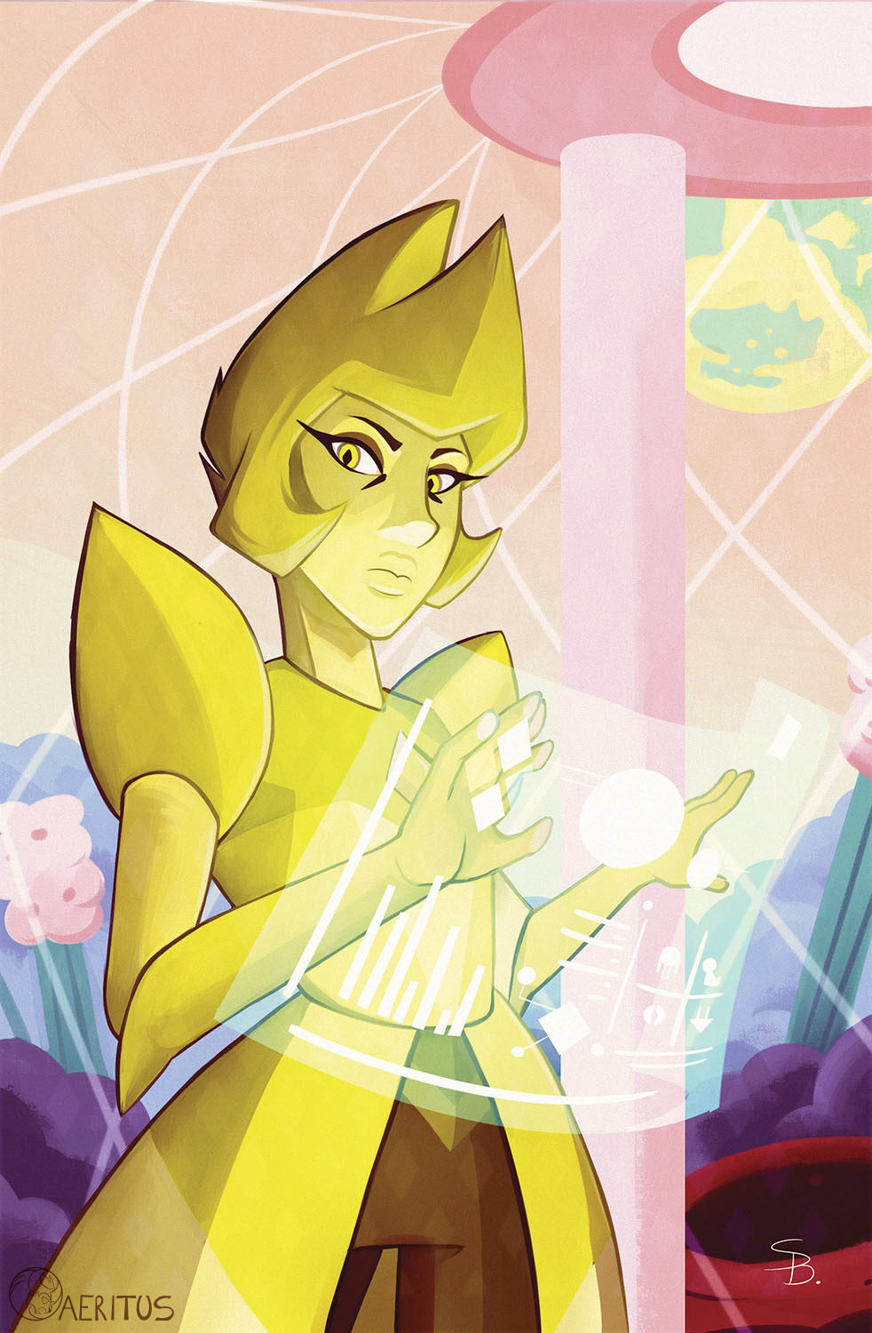 This is my final piece for @dazzlingdiamondszine!!!I dont draw SU fanart enought