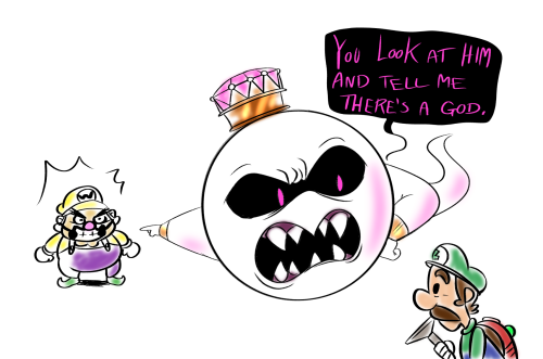 curious-shadow-cat:What King Boo thought of when he first saw Wario. Just wanted to do the 