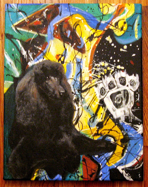 Jackson Pollock meets a poodle. if there’s a clash between the two, then it’s bad art.&n