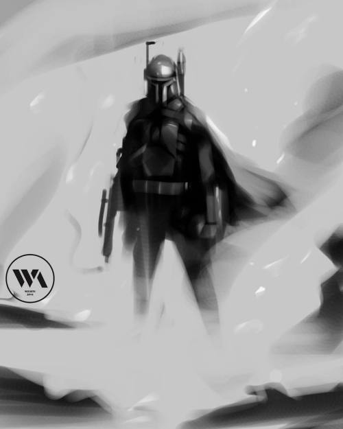 #bobafett quick lunchtime sketch! He’s always been one of my favorite characters. Maybe he&rsq