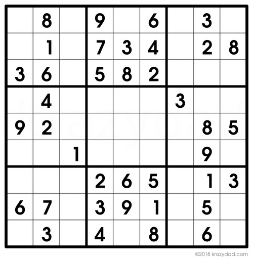 Sudoku Printables by Krazydad