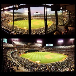 #suitelife #freeeverything #openingday #rickyhendersonfield #oaklandathletics #greenandgold #greencollarbaseball #losathleticos #letsgooakland #stompy  (at Oakland–Alameda County Coliseum)