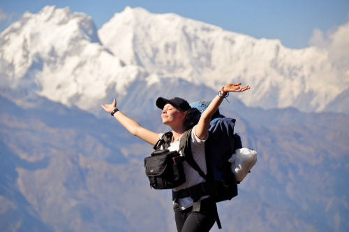 So much joy and awe in my heart at that moment. In love with the Himalayas and their creator. Taken 