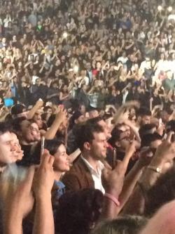 greyxsteele:  Jamie and Amelia at Rihanna´s concert last night.