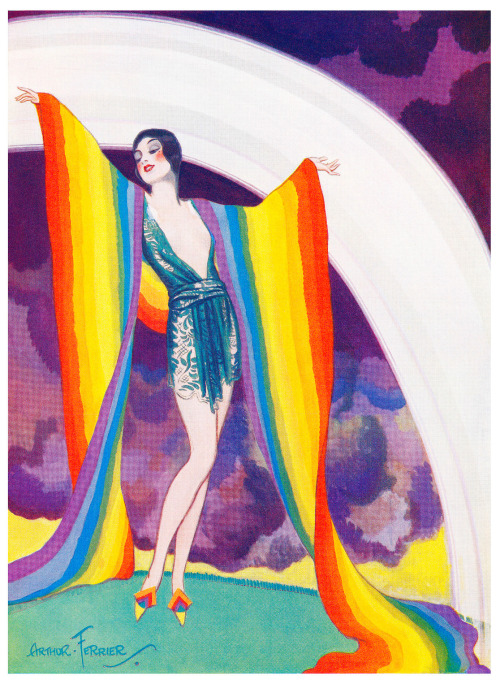 thefugitivesaint:Arthur Ferrier (1891-1973), ‘The Loot Of The Rainbow’, “The Tatler”, Dec. 12 1928So