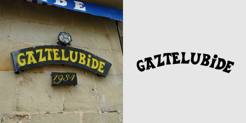 NortasunaThis project is a collection of Basque lettering found in commercial signs of restaurants and shops of San Sebastian’s old town.
The ubiquitous lettering is part of the urban landscape of many Basque towns. Inspired by ancient stone...