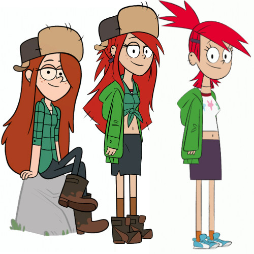 lykunjitwyre: A combination of Wendy from Gravity Falls and Frankie Foster from Foster’s Home 