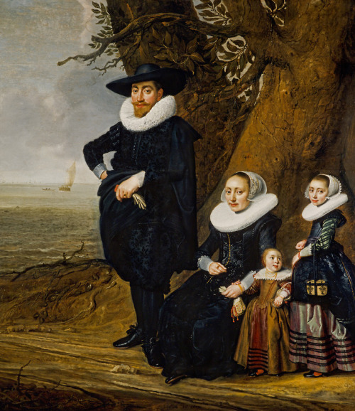 galleryofunknowns:Jan Daemen Cool (b.1584 - d.1660), ‘A Dutch Family Group: Portrait of a Man, Woman