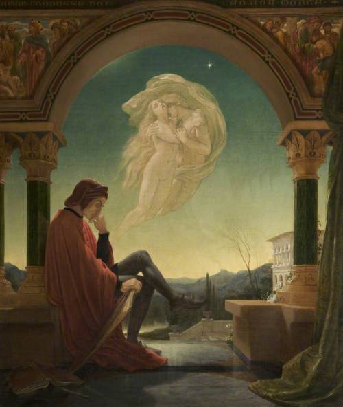 lilacsinthedooryard:Sir Joseph Noël Paton‘Dante Meditating the Episode of Francesca da Rimini and P