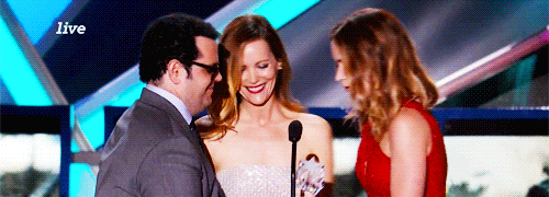 ouiladybug:  Emily Blunt and John Krasinski after Winning Best Actress in an Action Movie at 2015 Critics Choice Movie Awards 