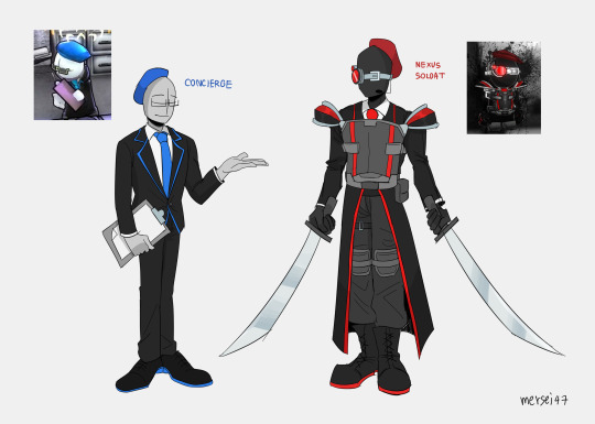 Despite everything it's still you — character design of concierge and nexus  soldat I