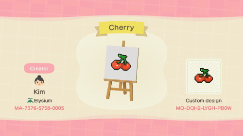 I received a request for the codes for my fruits and bell bag, so I’m putting them up now. :)&