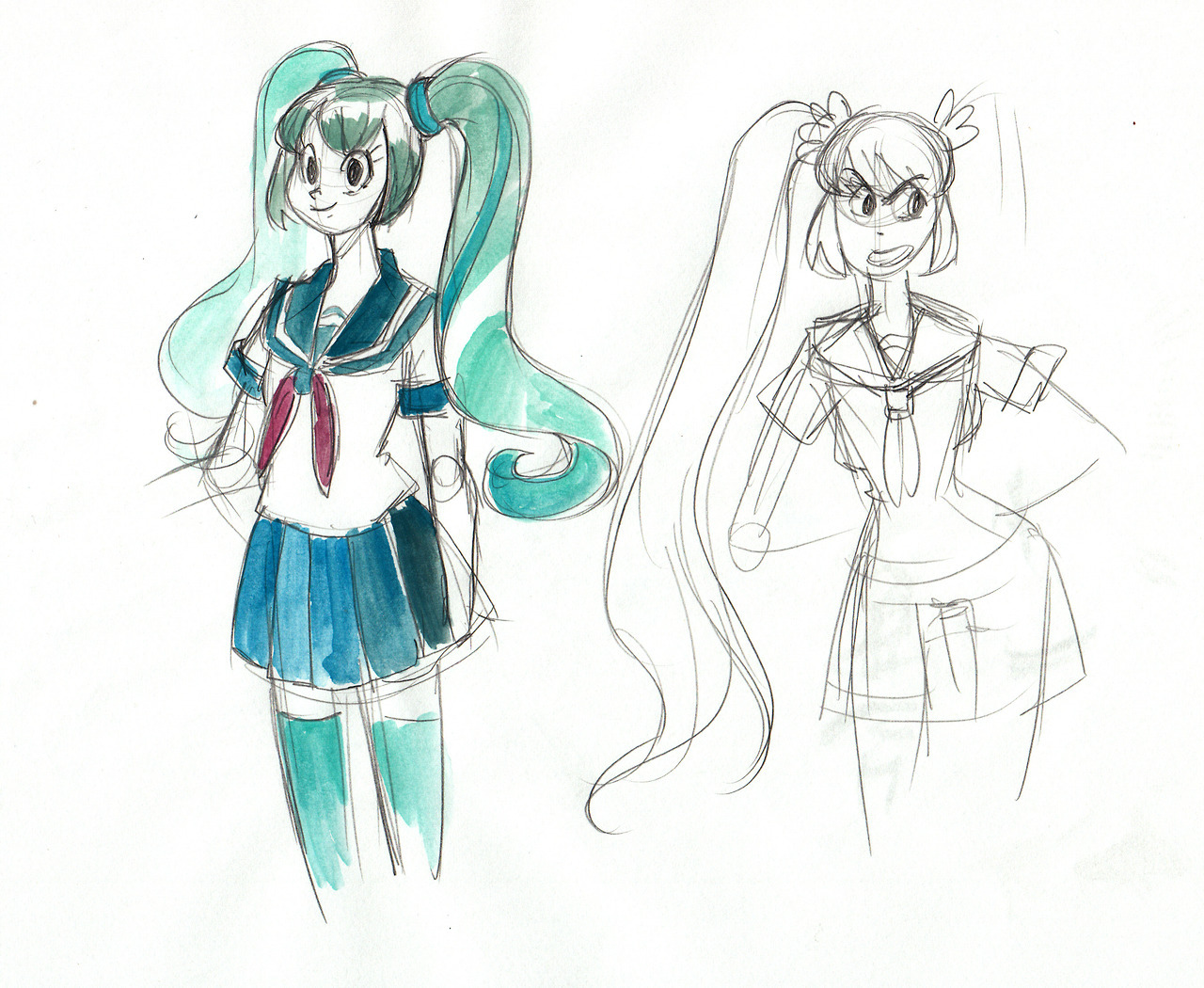 julaita:  As you can see I only know how to draw heads, the rest of the body is unimportant.If