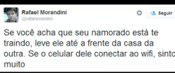  "O maior defeito é não existir reciprocidade."