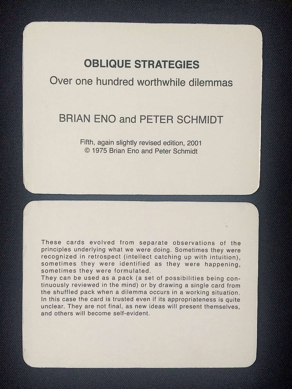 brian eno oblique strategies sticker brian eno oblique strategies sticker