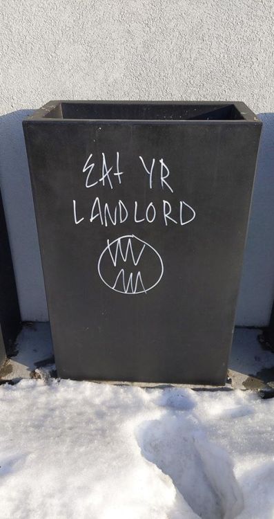 ‘Eat your landlord’ Seen in Montreal