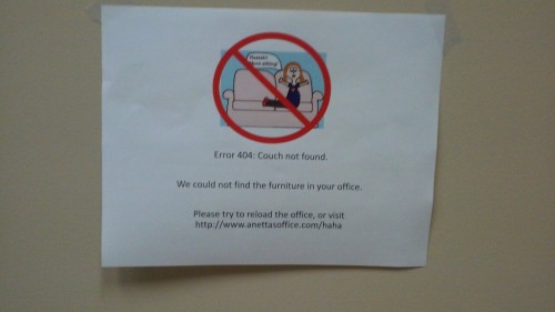 My Boss Is On Vacation, And My Supervisor/office Mate And I Were Bored, So Mischief Ensued. His Couch