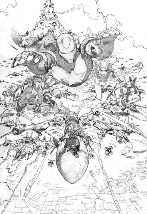 bear1na:  Uncanny X-Force, X-Men (50th Anniversary), Thor, Loki, Avengers (Seige), Wolverine, Galactus, and Hela by Olivier Coipel