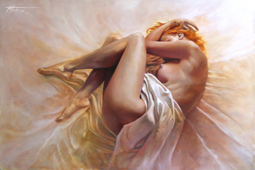 artbeautypaintings:  Sonja stirs - Thomas M. Thomson